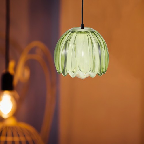 Tulip lamp shades green glass - shades,