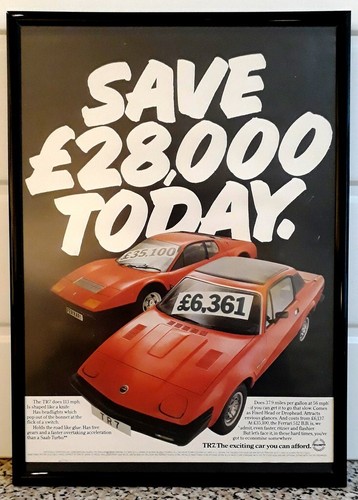 Framed original classic car - framed,