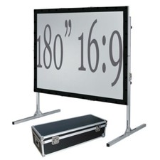 180" Projector Screen with Aluminum Frame 16:9 FAST FOLDING, Front and Rear