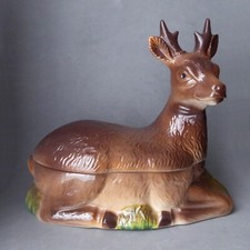 MICHEL CAUGANT ceramic DEER OR DEER TERRINE slipper