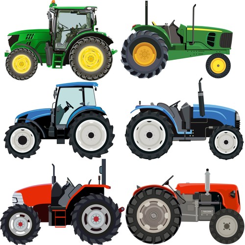 New tractor wall - wall, set