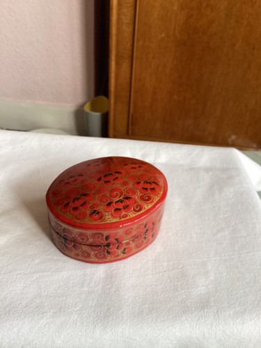 Vintage red paper mache - vintage,