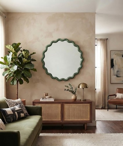 Round wavy edges - round, wall