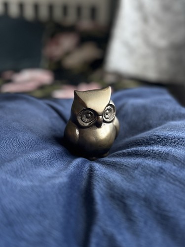 Brass owl figurine vintage - brass,