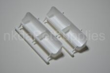 2 x White Bird Cage Aviary Feeder Long  17.5cm With Perch Aviary Canary Finch