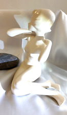 Cortendorf Figurine Ceramic White - Sitting Nude 1950s / 19cm x 15cm