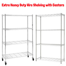 Chrome 4 Tier Wire Shelving