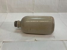Stoneware Flagon Bottle Large With Screw Top Pottery 10” tall by approx 41/2 "