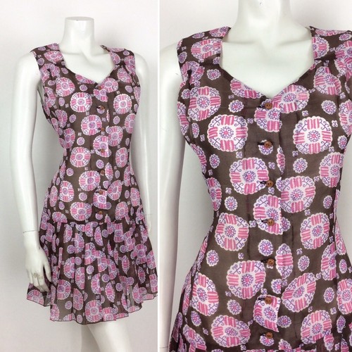 Vintage 60s 70s brown white - 60s,