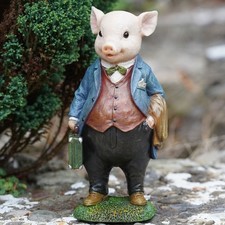 Gentleman Pig Resin Sculpture