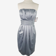 Sheila Yen Dusk Formal Dress Satin Strapless Womens 34 Bridesmaid Cocktail NWT