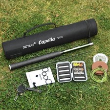 Tenkara Rod Set with Hard Case and 8 Flies Stream Fishing Pole Keiryu Rod JAPAN