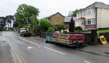 Photo 6x4 Scaffold planking and metal poles, Pillmawr Road, Malpas, Newpo c2016