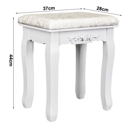 Wooden dressing table - table, stool