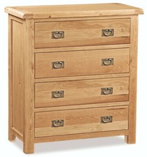 Oakvale 4 Drawer Chest / Small Oak Chest of Drawers /oak Chest of Drawers / New