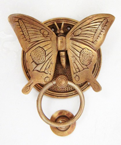 Solid brass door knocker - brass,