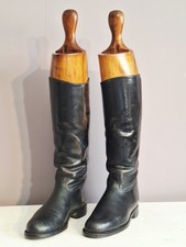 Antique leather riding boots - antique,