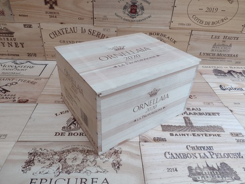Wooden wine box crate with - wooden,