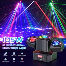 105W RGBW LED Moving Head Beam Stage Laser Lighting DMX Rotating Disco DJ Lights