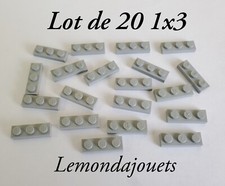 LEGO 3623 Lot of 20 Dish 1x3 Plate - Light Bluish Gray Grey 1 x 3, 3x1, Plate