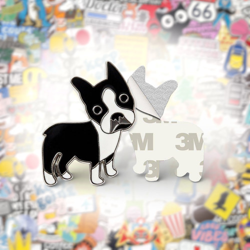 Boston terrier dog - dog, phone