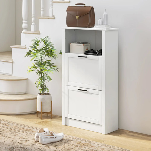 Homcom slim shoe - homcom, white