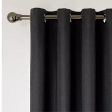 Save 50% Argos Plain Blackout Eyelet Curtains - Charcoal - 168cm x 183cm