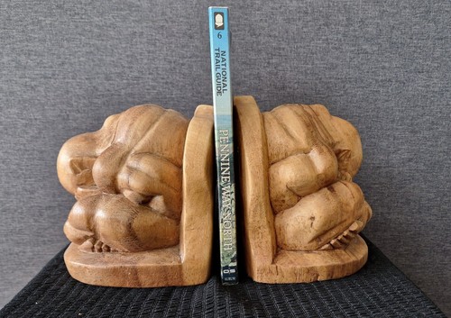 Vintage hand carved wooden - hand,