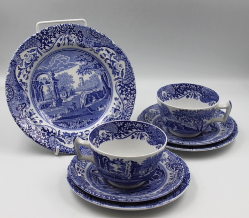 Spode blue italian - trio, tea