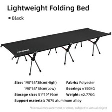 Folding Camping Cot Portable Bed Outdoor Sleep Cot for Adults & Kids RV
