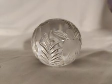 Royal Brierley Crystal "FUCHSIA" Paperweight - PERFECT 6cm Tall