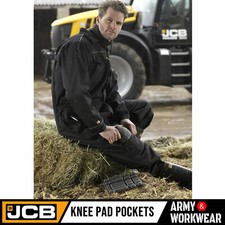 JCB Trade Polycotton Work Overalls Coveralls Boilersuit Black Navy Mechanics Men