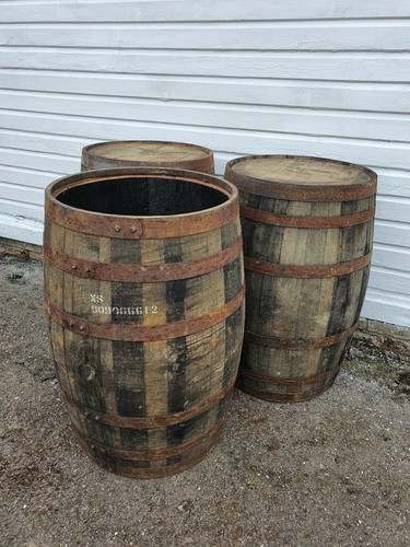 Whole barrel planter old - barrel,