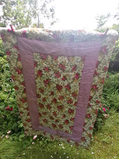 Vintage eiderdown quilt throw