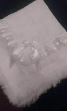 beautiful pure white baby shawl  for christening or everyday use **NEW**