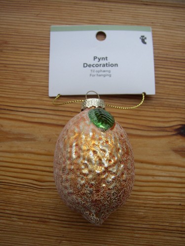 Bnwt lemon frosted glass - glass, xmas