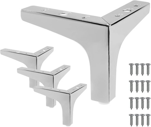 Chrome metal furniture legs - metal,