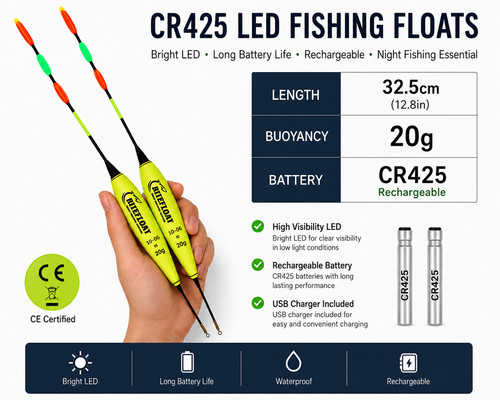 20g led fishing float - fishing, x2