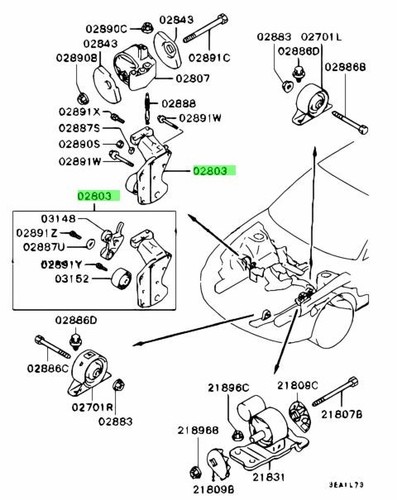 Bracket cylinder block - cylinder,
