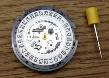 Seiko 5M62A KINETIC Watch Movement - Used - WORKING - Black & White date