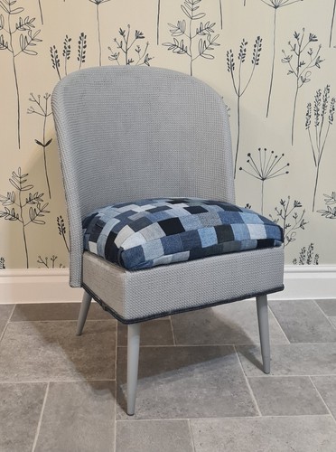 Denim patchwork loom chair - denim,