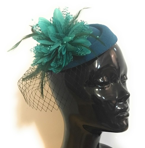 Fascinator hat pillbox flower - fascinator,
