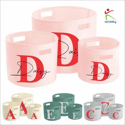 Personalised name storage tubs - name,