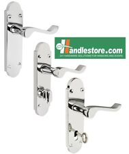 Door handles Shaped Scroll design in Polished Chrome 3 options