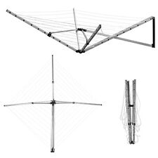 5 Arm Wall Mounted Clothes Airer Folding Concertina Cloth Dryer Washing Line 26M