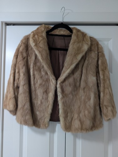 Vintage mink fur jacket honey - jacket,