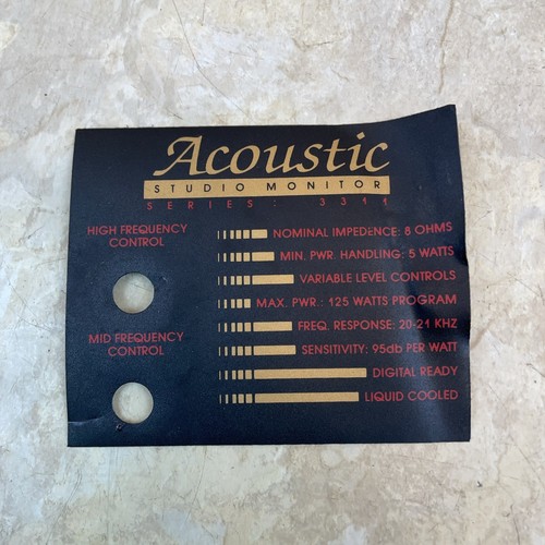 Acoustic studio monitor series - monitor,