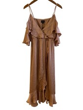 Bardot Bea Wrap Dress Biscotti