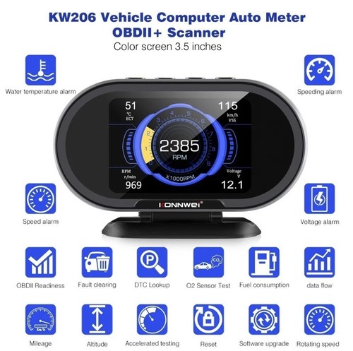 Konnwei kw206 hud - kw206, digital