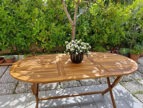 Large garden dining table - garden,